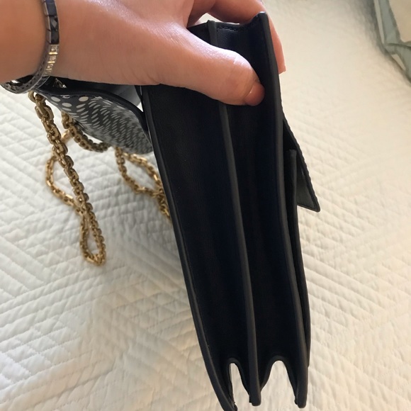 Tory Burch navy leather polka dot Gemini link bag - Picture 7 of 8